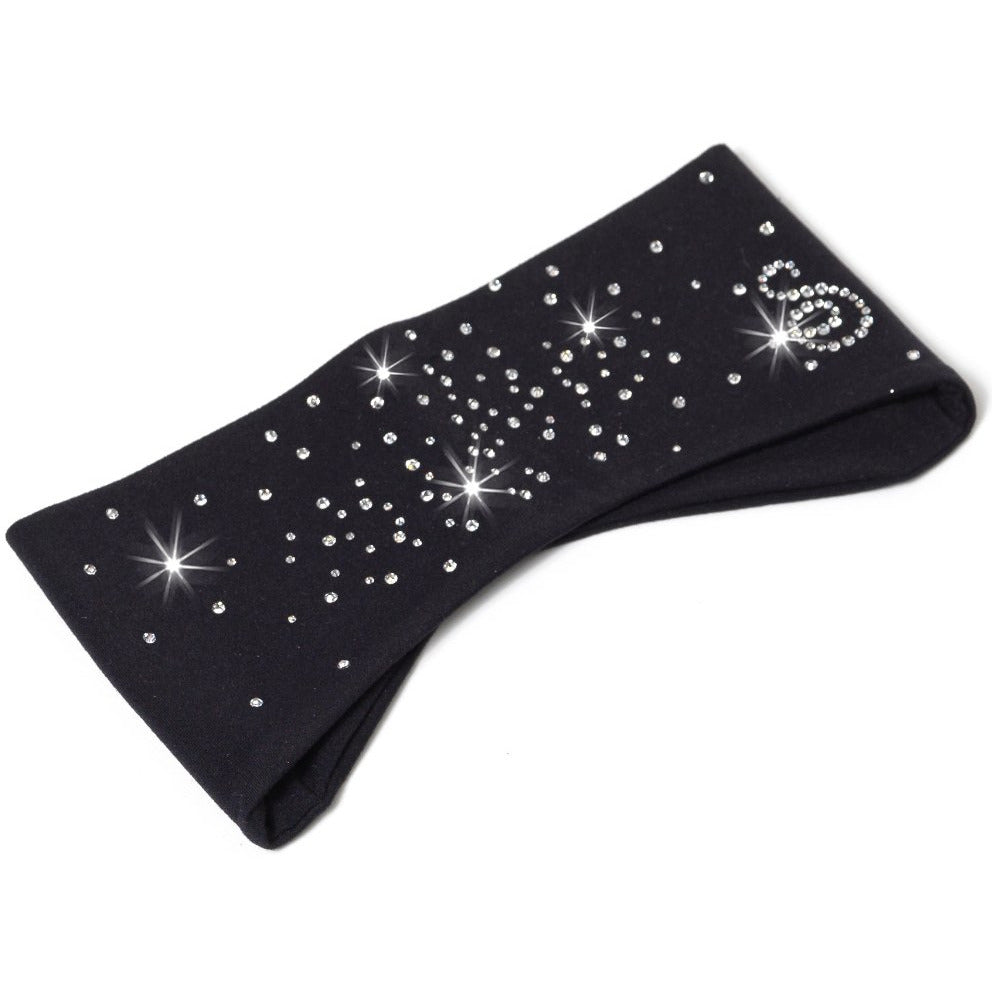 Eyrnaband með steinum - Dökkblátt