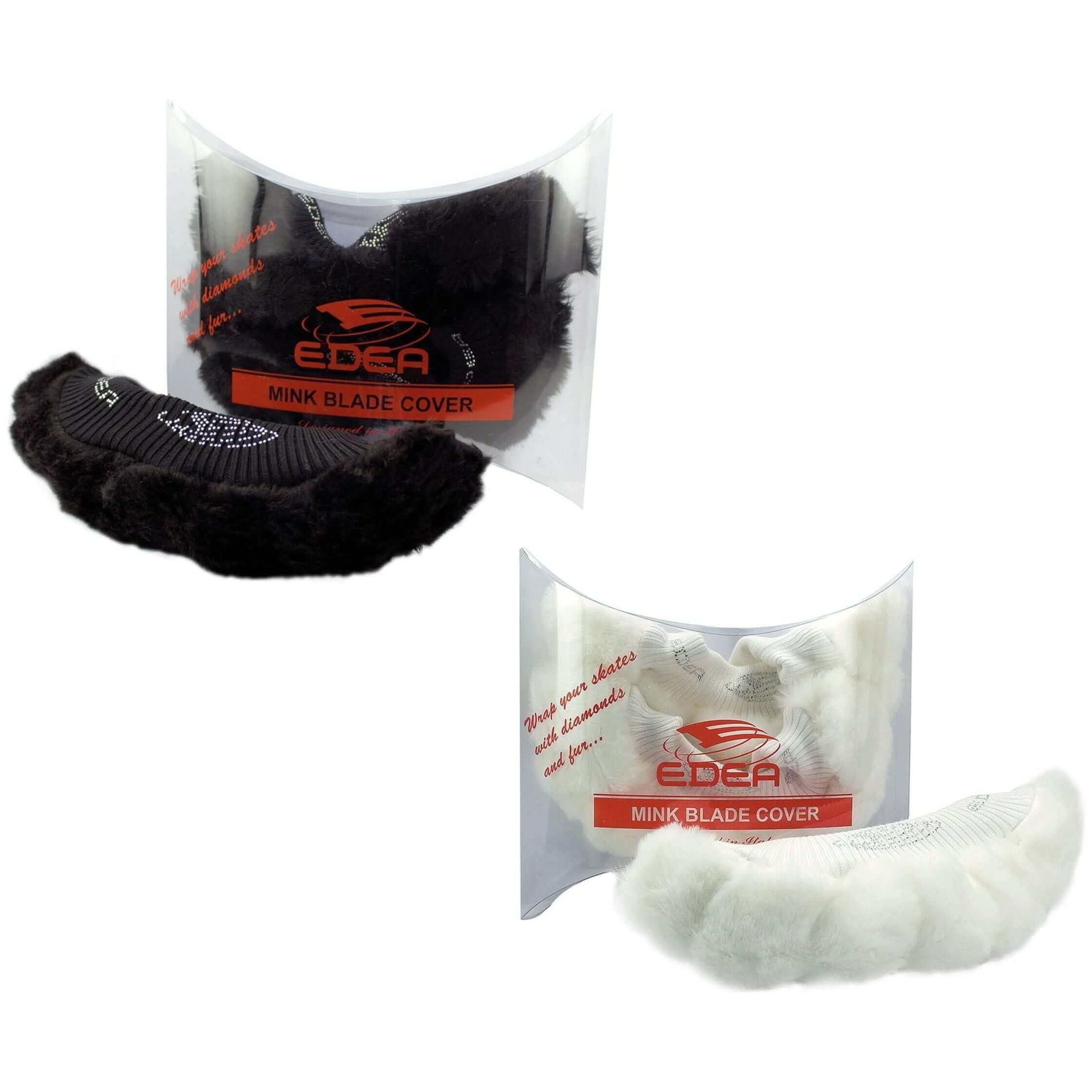 Skautahlífar EDEA loðnar mjúkar - Hvítar