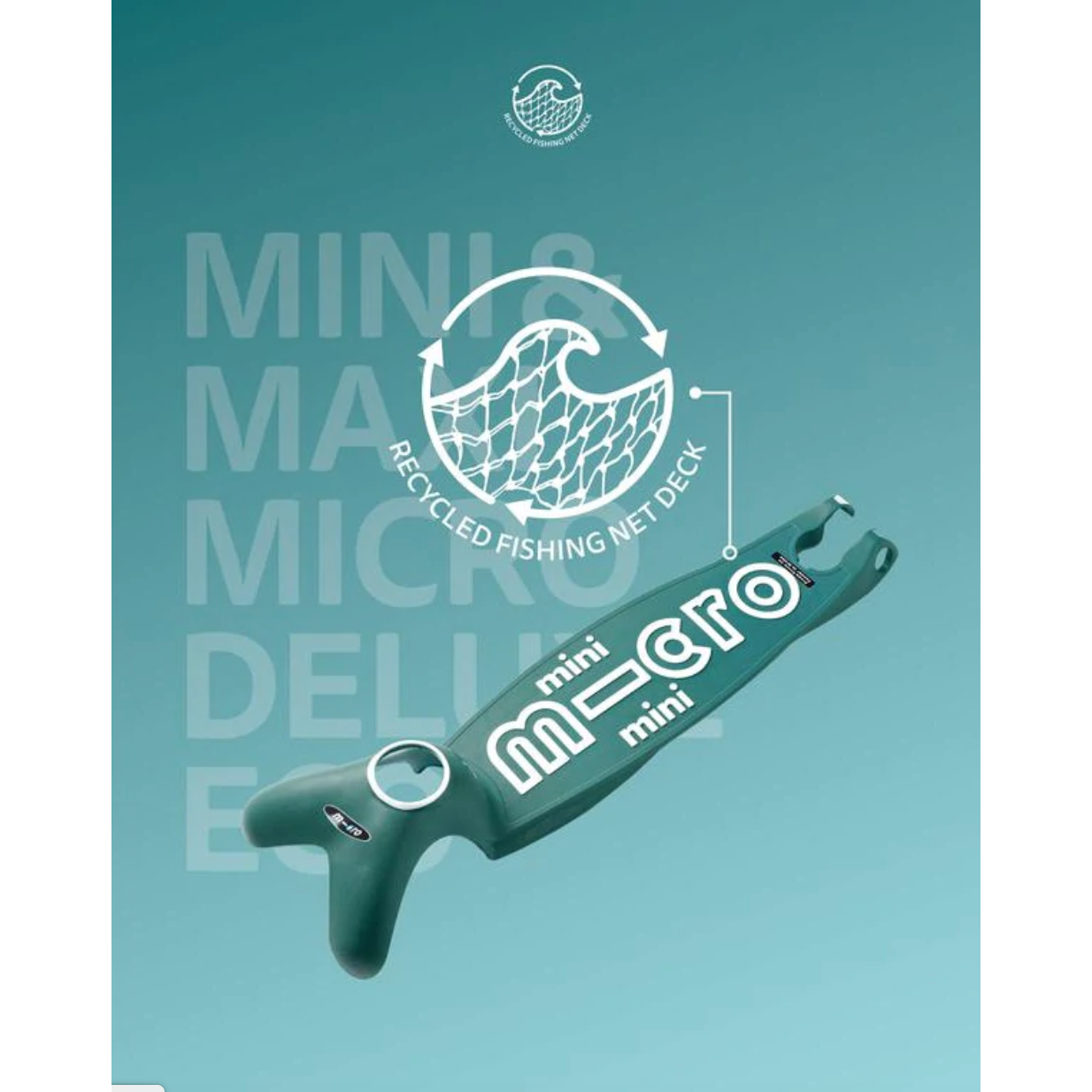 Hlaupahjól - Mini Micro Deluxe 3 in 1 - blágrænt