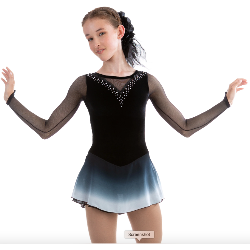 Faded Dress Black Beaded