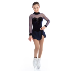 Classic Navy Velvet Dress Beaded