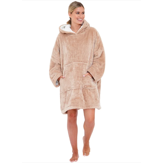 Kósýpeysa ljósbrún fullorðins