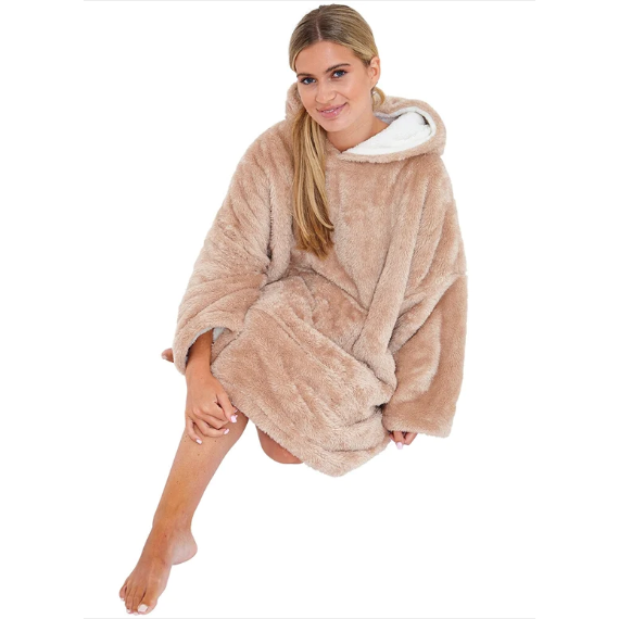 Kósýpeysa ljósbrún fullorðins