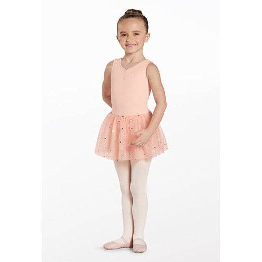 Ballettkjóll - glimmer pils- fölbleikur