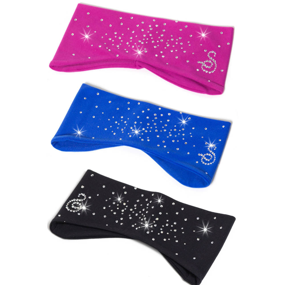 Eyrnaband með steinum - Dökkblátt