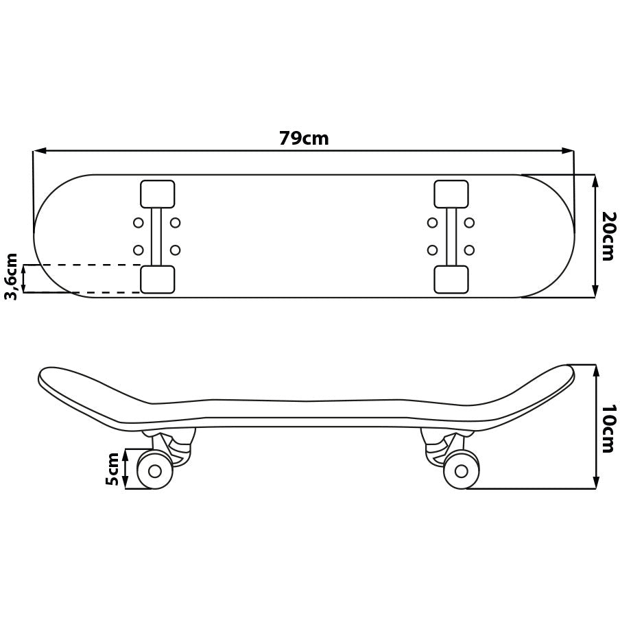 Hjólabretti stór viðar - Frozen