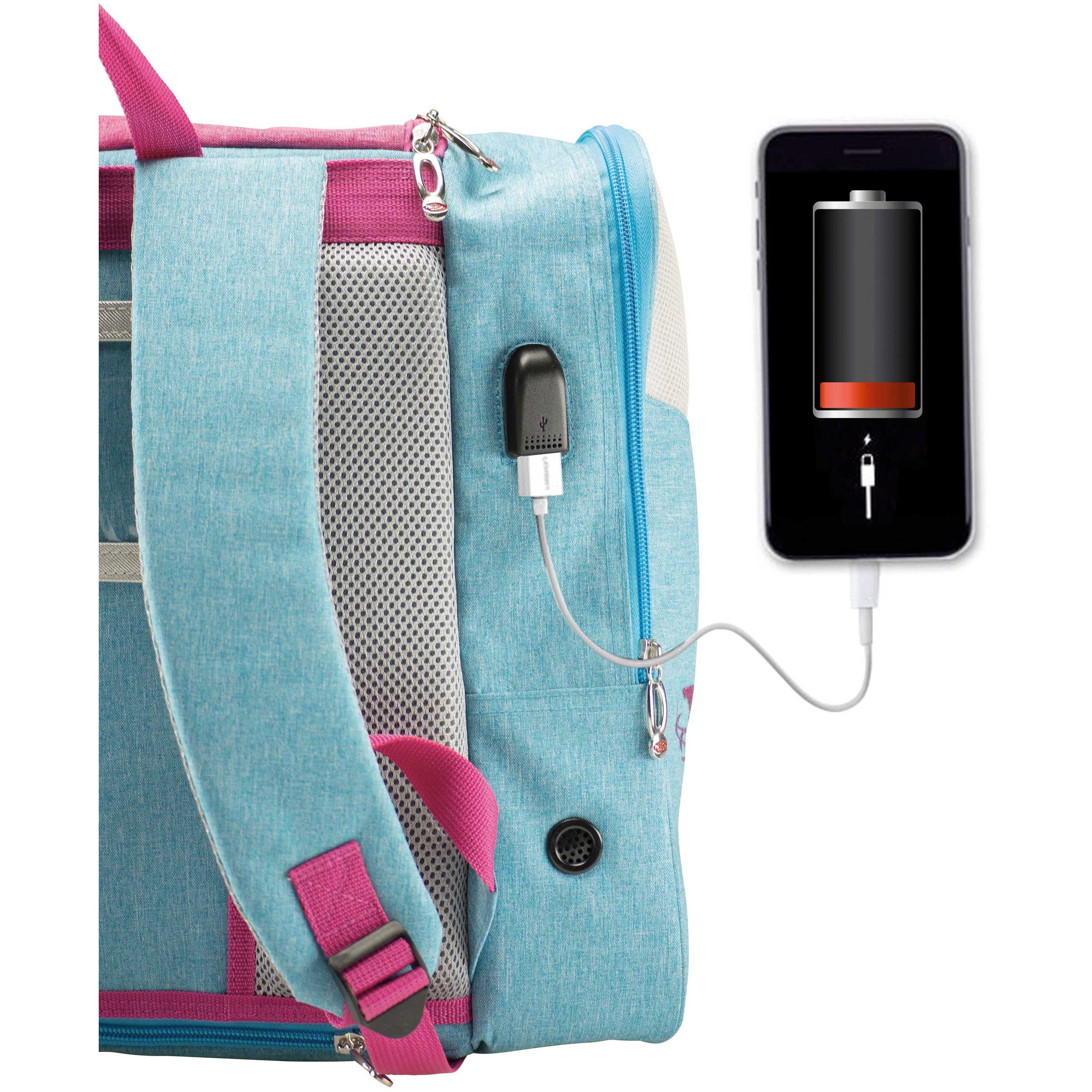 Edea LIBRA þriggjahólfa skautatöskur bleik/blá