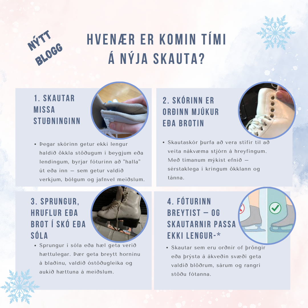 Hvenær er kominn tími á nýja skauta?