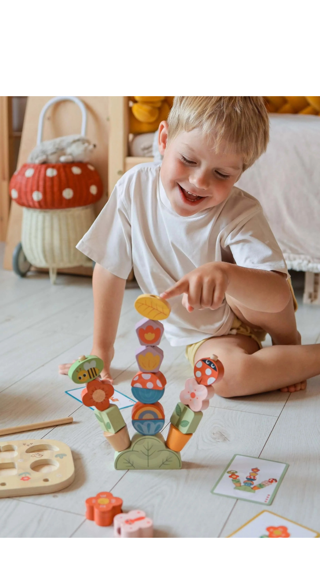 TOOKY TOY Fræðslukassi 5-í-1 — Magic Garden Montessori