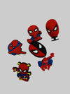 Crocs skraut Spiderman hetjur 6 stk saman í poka