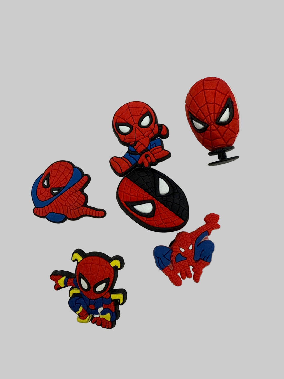 Crocs skraut Spiderman hetjur 6 stk saman í poka
