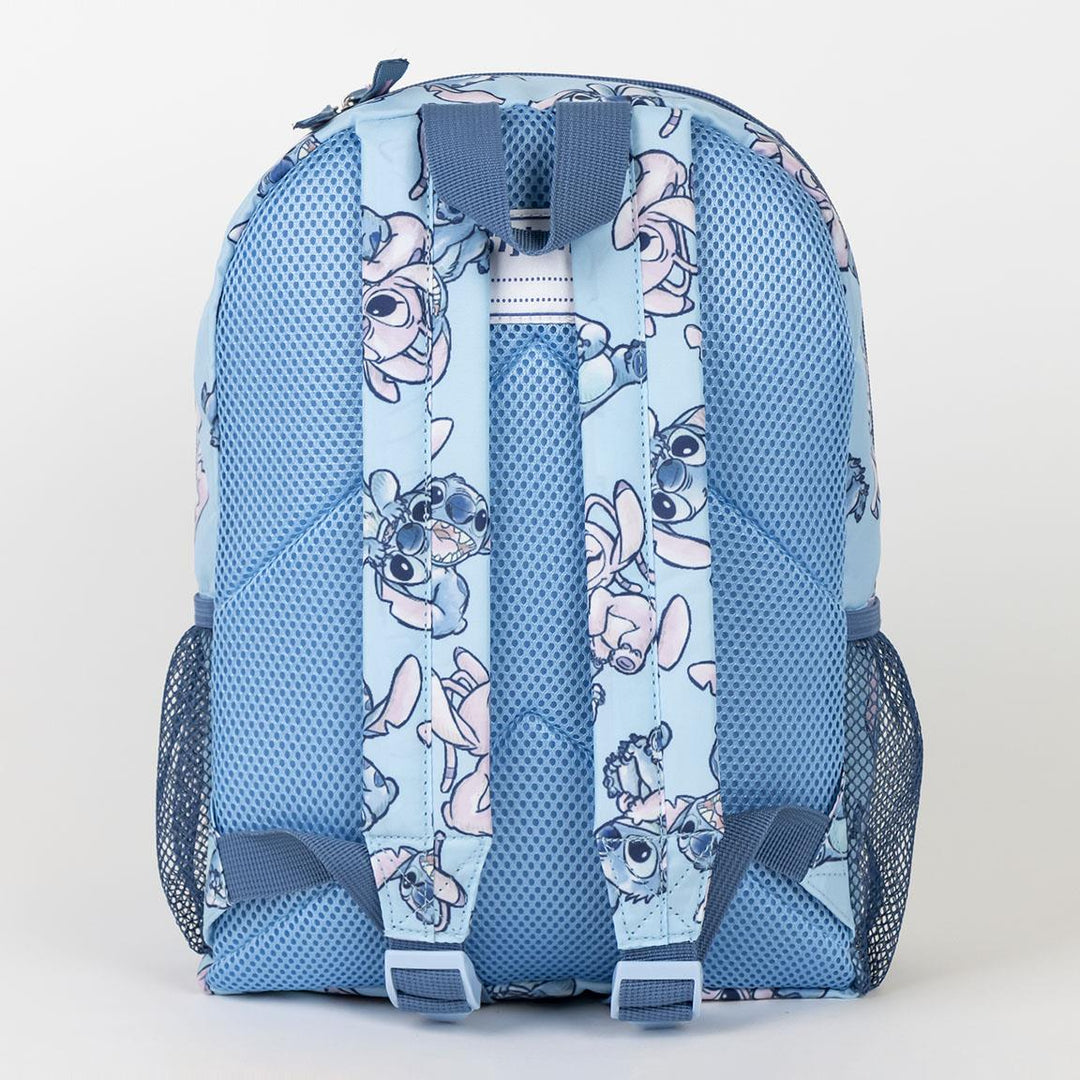 Bakpoki - Stitch  Ljósblár með mörgum myndum