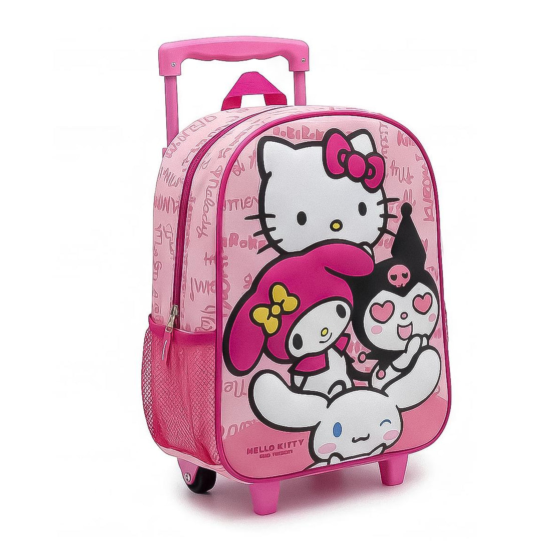 Hello Kitty bakpoki með hjólum og útdraganlegu handfangi
