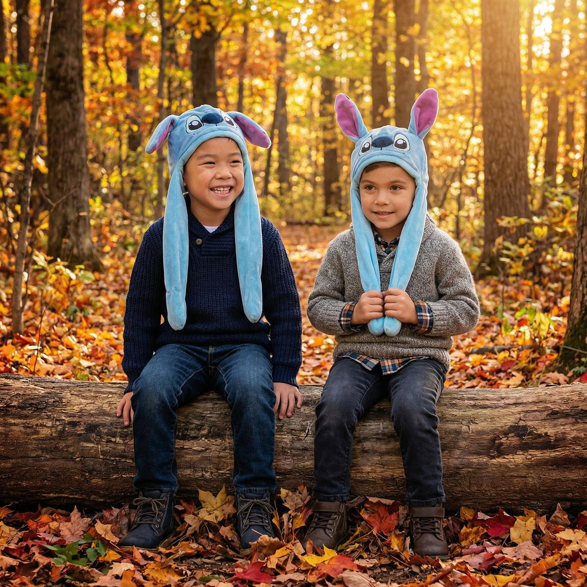 Stitch húfa með eyrum