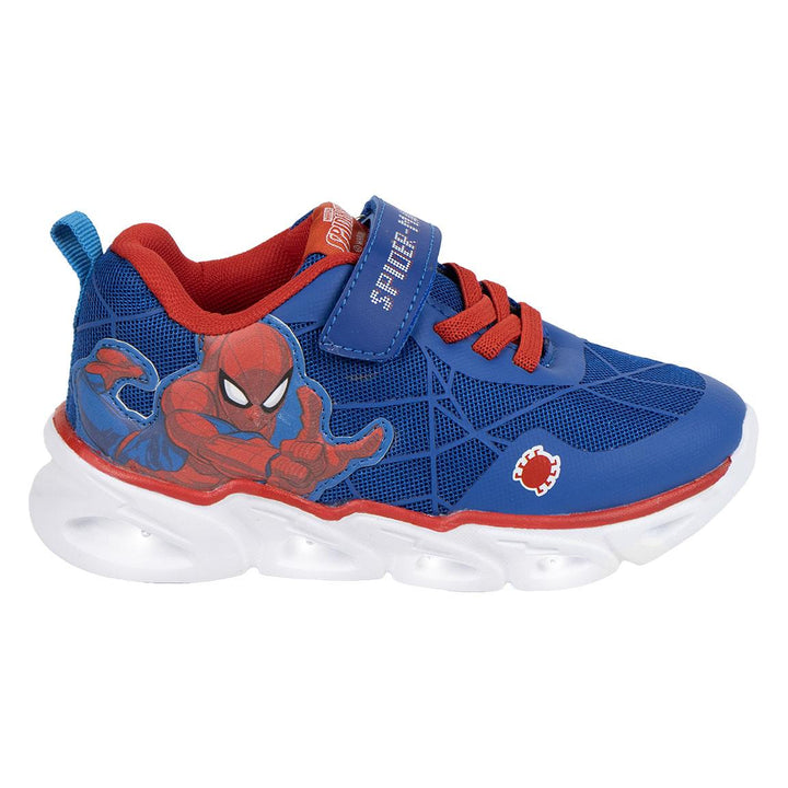 Strigaskór - Spiderman- blikkljós  - hvítur botn