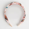 Floral patterned hairband - Hárspöng Prinsessu in pastel colors, perfect accessory for stylish hair fashion.