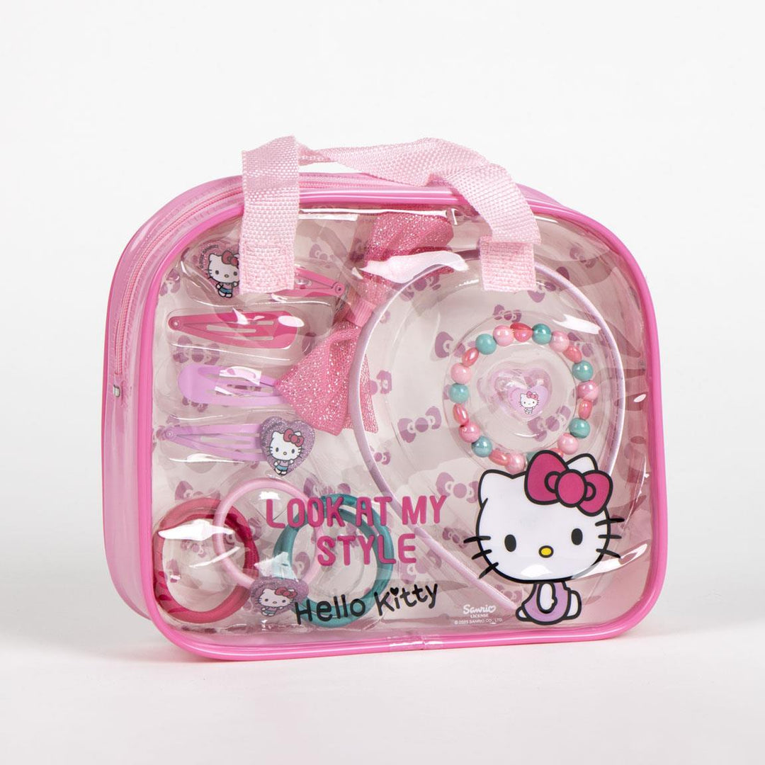 Hár og skartgripa sett - Hello Kitty
