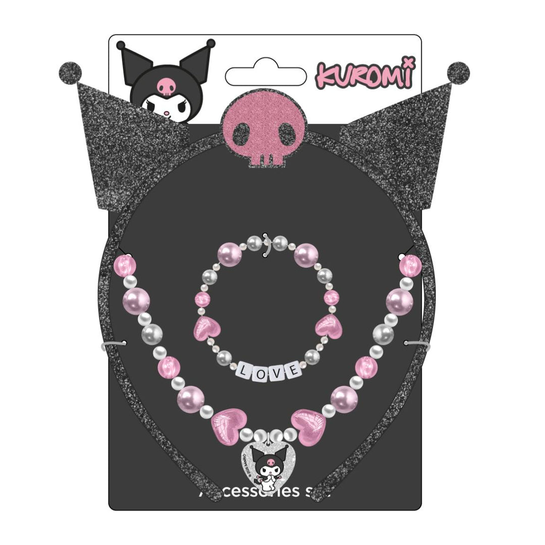 Hárspöng, hálsmen og armband - Kuromi