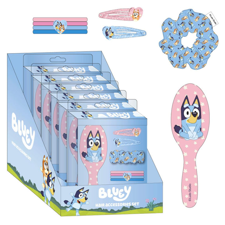 Hárbursti, hárteygjur og spennur - Bluey/Blæja