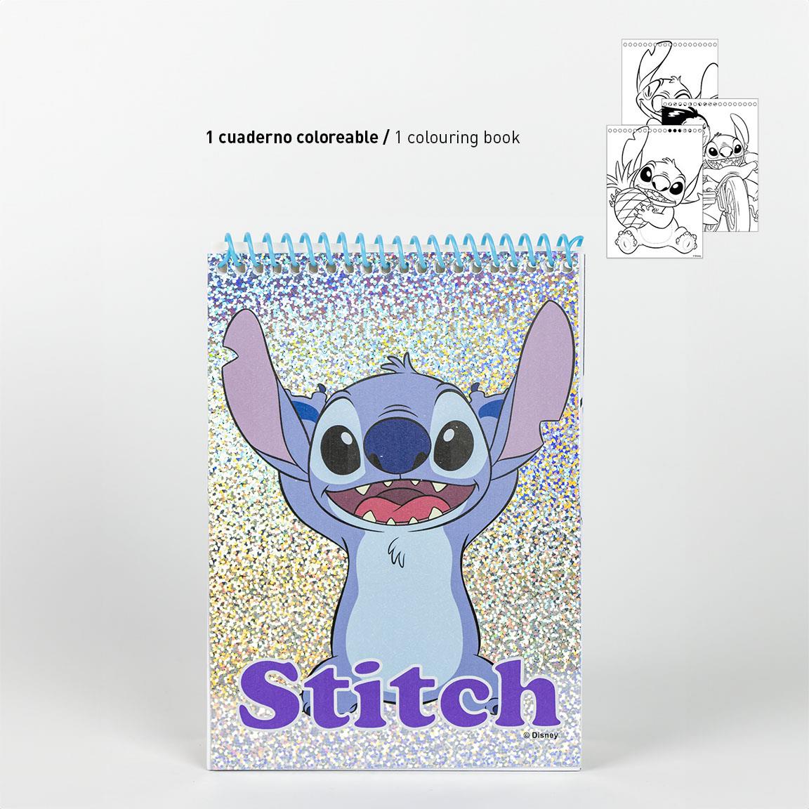 Litasett með límmiðum - Stitch