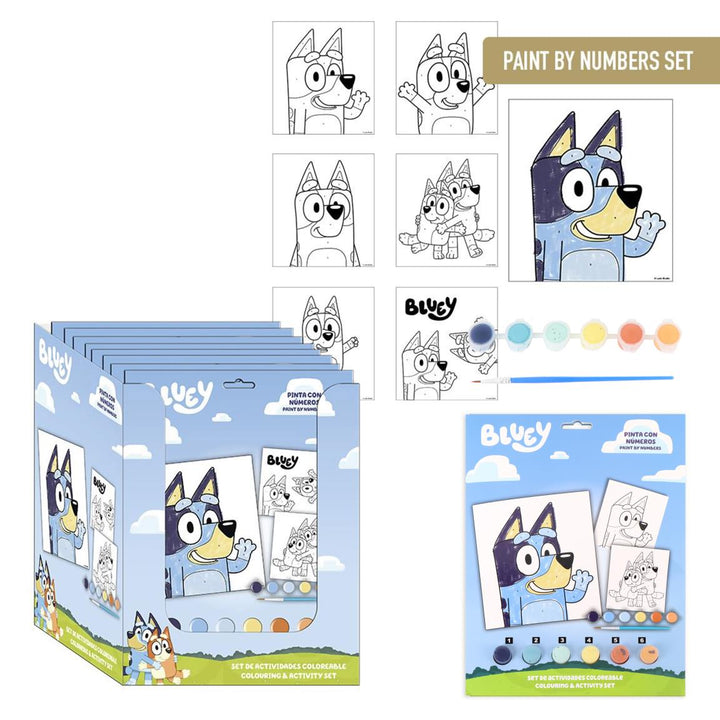 Bluey litunarsett með tölum