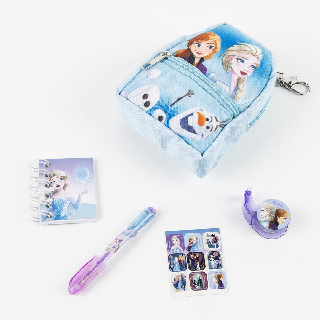 Ritfangasett - Frozen  með bakpoka lyklakippy