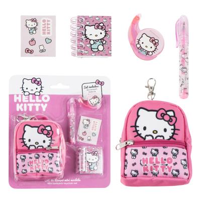 Ritfangasett - Hello Kitty - Bakpoka lyklakippa