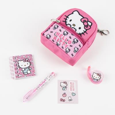 Ritfangasett - Hello Kitty - Bakpoka lyklakippa