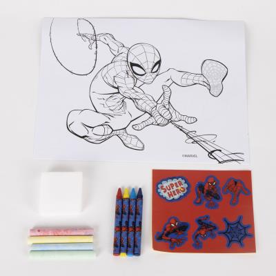 Teikniborð með litum og krítum - Spiderman