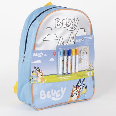 Bluey bakpoki með litasetti og límmiðum