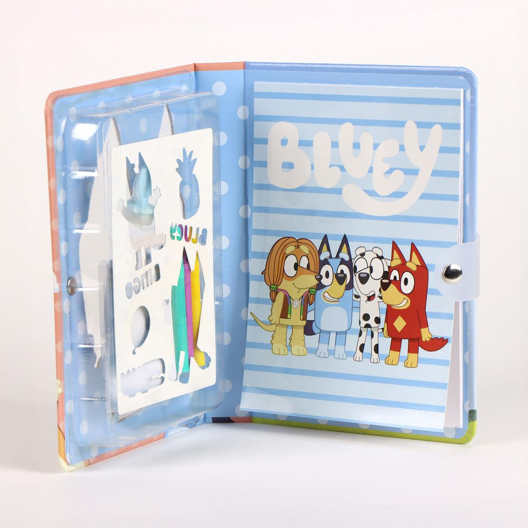 Litabók, litir og límmiðar -  Bluey