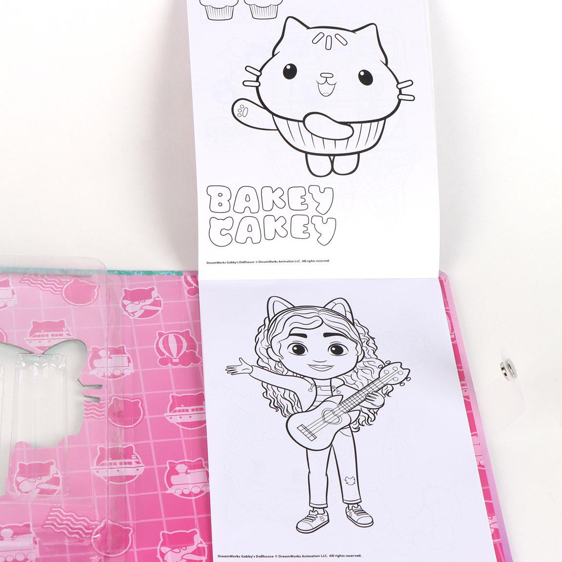 Litabók, litir og límmiðar - Gabby Dollehouse