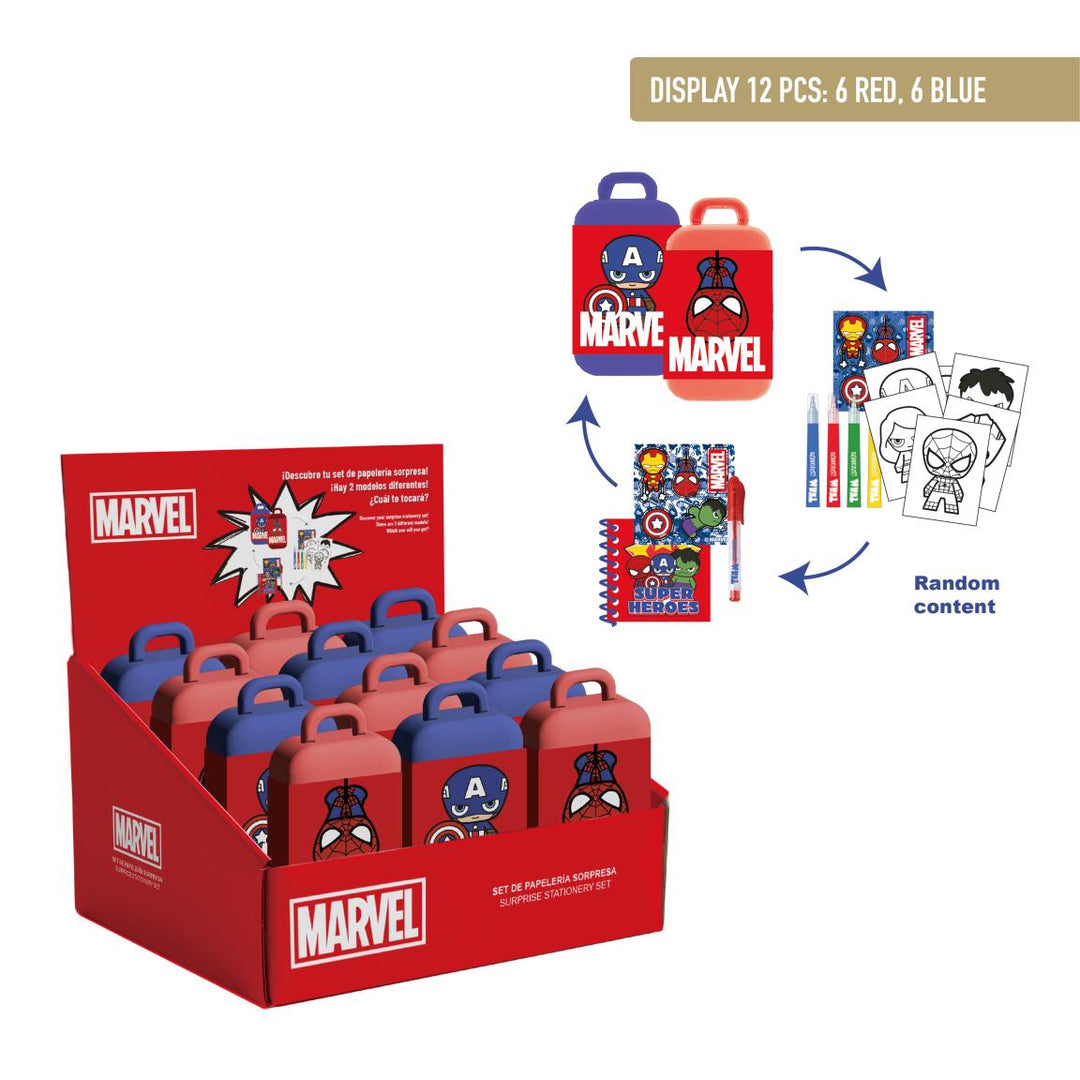 Marvel skriffangasett í ferðatöskuboxi