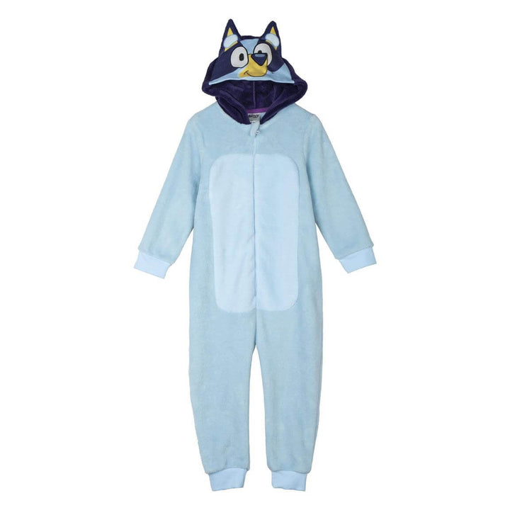 Bluey kósýgalli úr coral fleece með hettu og eyrum