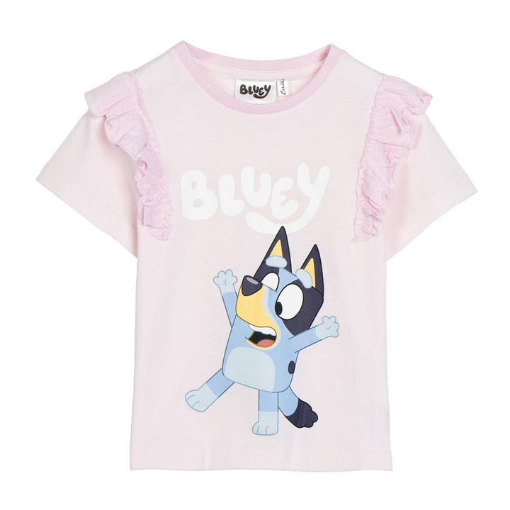 Stuttermabolur - Bluey - Bleikur