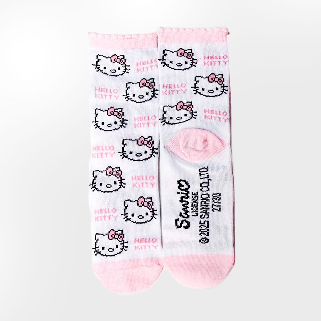 Sokkar Hello Kitty - 4 pör — nærmynd af sokkum með Hello Kitty