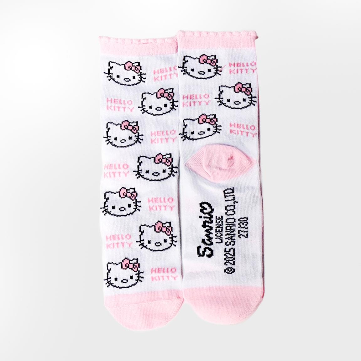 Sokkar Hello Kitty - 4 pör — nærmynd af sokkum með Hello Kitty