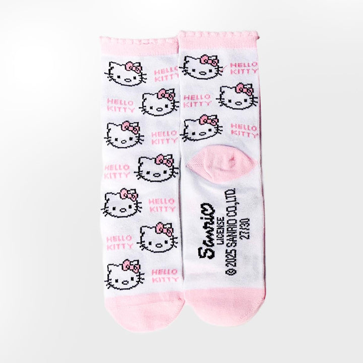 Sokkar Hello Kitty - 4 pör — nærmynd af sokkum með Hello Kitty
