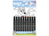 Bluey Number Coloring Book, tölulitabók fyrir börn með Bluey þema
