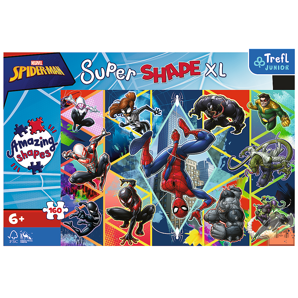 Púsluspil -  Spiderman Super Shape XL