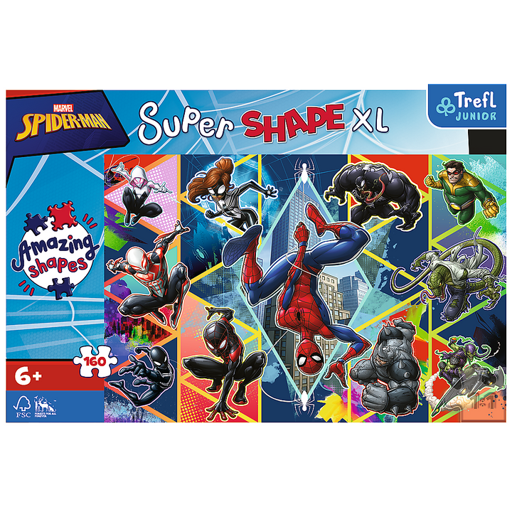 Púsluspil -  Spiderman Super Shape XL