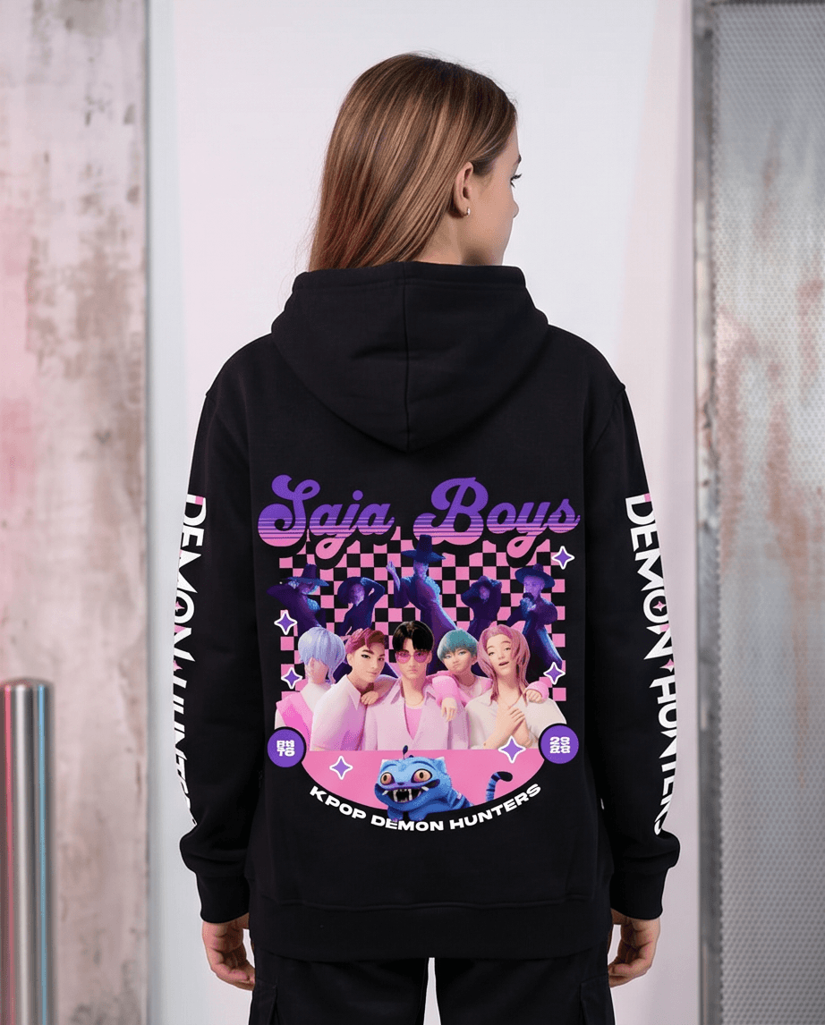 Hettupeysur - K-pop Demon Hunters - Saja Boys - Unglinga