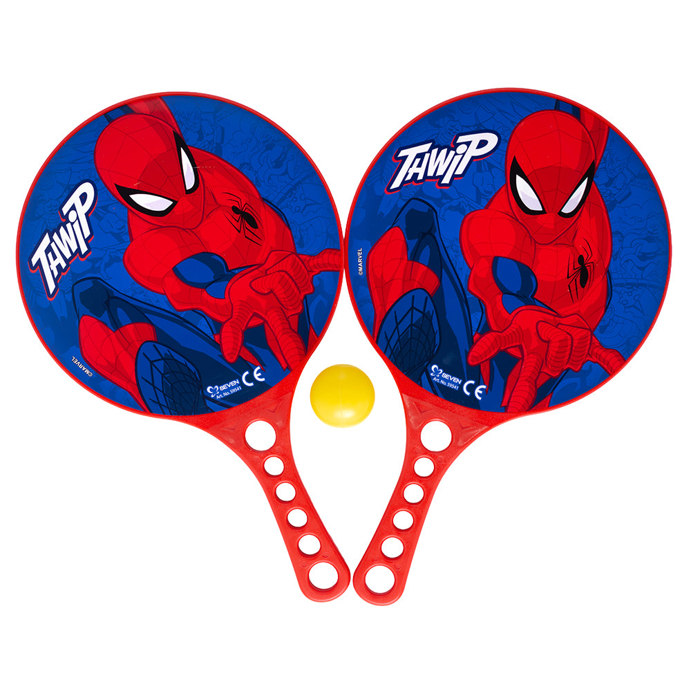Tennisspaðar og bolti - Spiderman