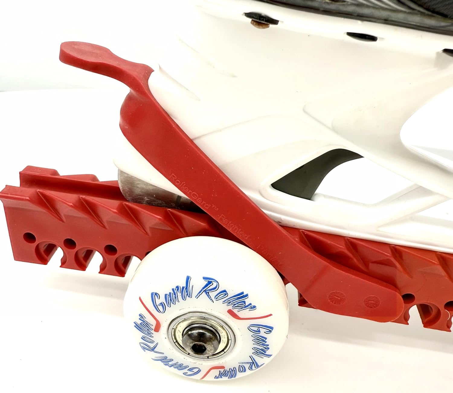 Hokkí skautahlífar með dekkjum rauð