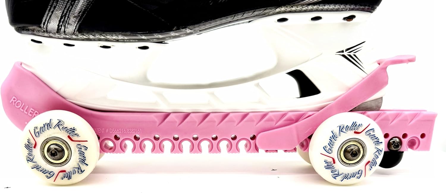 Hokkí skautahlífar með dekkjum Bleikar