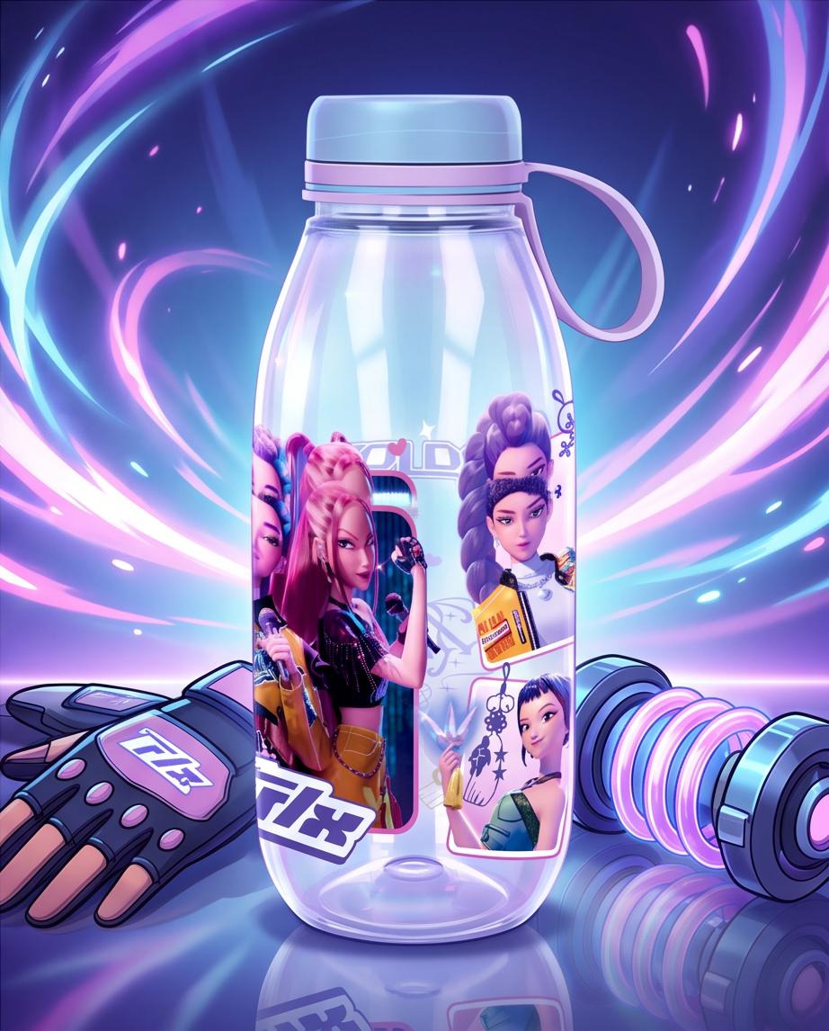 K-pop Demon Hunters Stars Ecozen vatnsbrúsi með skrúfloki 460 ml