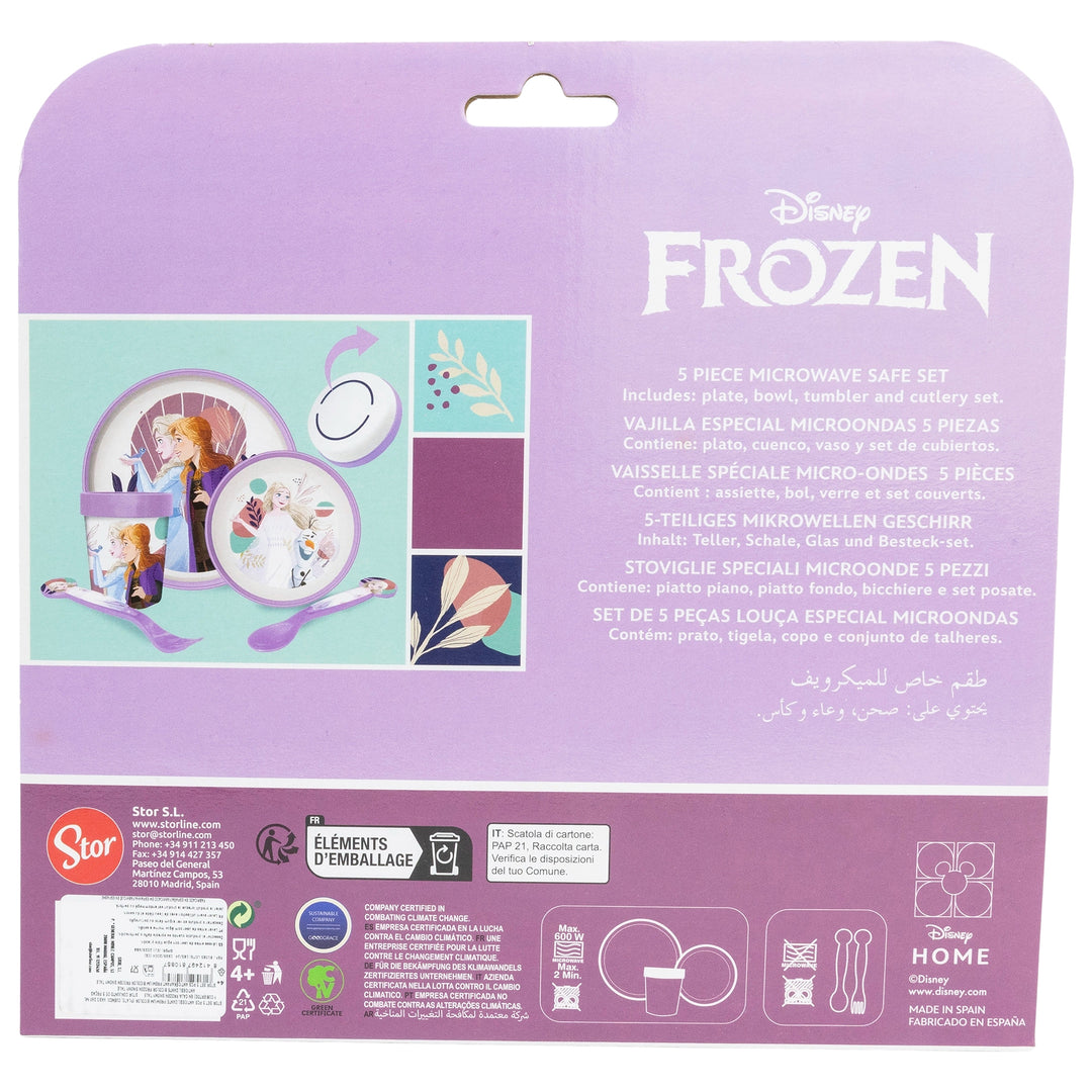 Matarstell - Frozen non slip hvítt og blágrænt