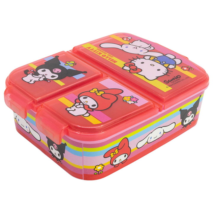 Nestisbox  með þremur hólfum -  Hello Kitty og vinir