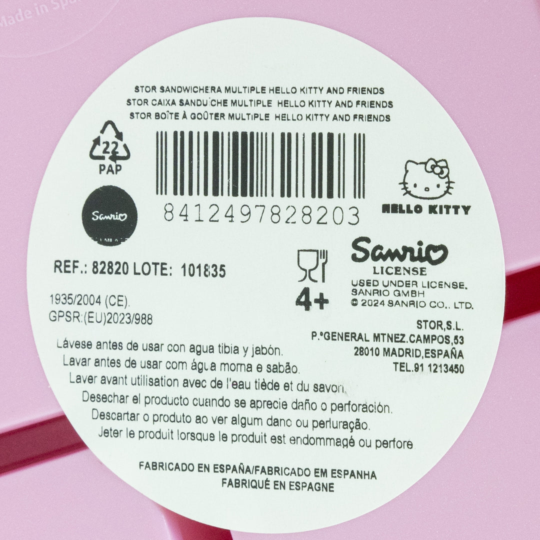 Nestisbox  með þremur hólfum -  Hello Kitty og vinir