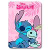 Flísteppi Stitch með dúkku Bleikt